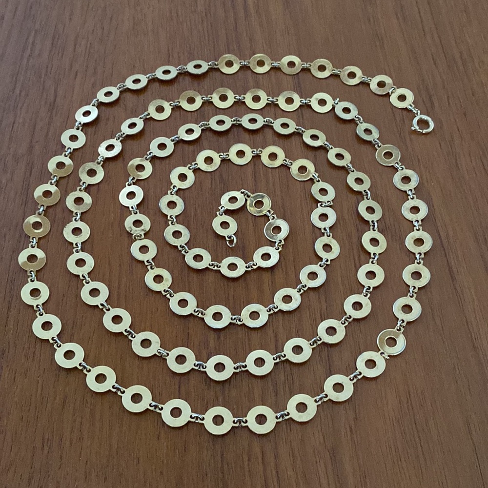 NECKLACE GOLD TONE 55” Vintage - Picture 4 of 7